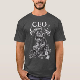 ナイトタイムカオスラクーンアートのCEO Tシャツ
