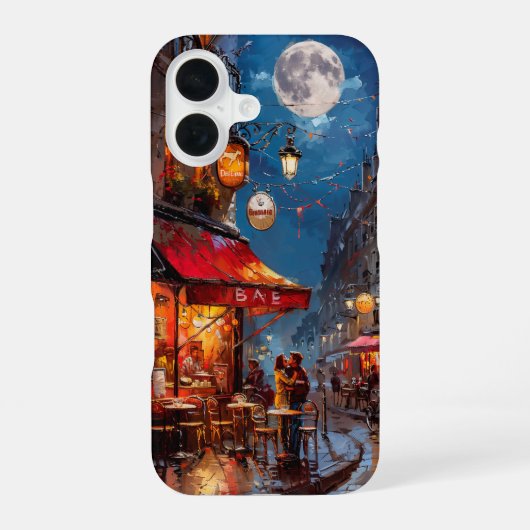 ナイトタイムカフェ iPhone 16ケース (裏面)