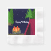 ナイトタイムキャンプ場 縁ありカクテルナプキン (正面)