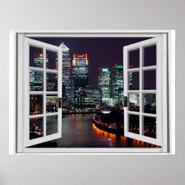ナイトタイムシティウフェイクィンドビュー ポスター