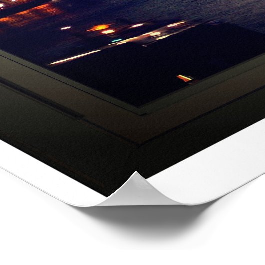 ナイトタイムシティビューフェイクウィンドウ ポスター (角)