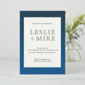 ナイトタイムスターズ縁ど結婚式招待状 招待状 (スタンド正面)