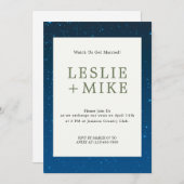 ナイトタイムスターズ縁ど結婚式招待状 招待状 (正面/裏面)