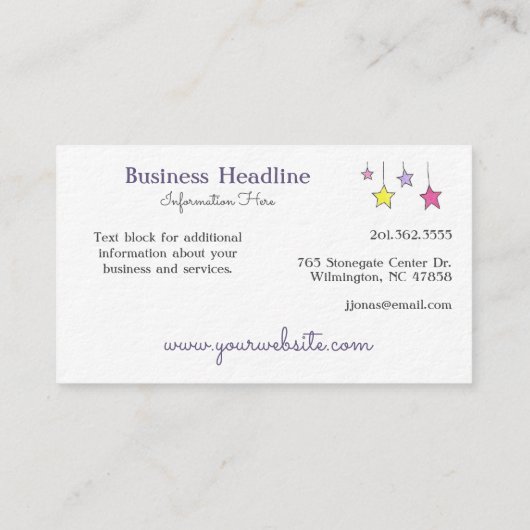 ナイトタイムスリーピバーズウォーターイラストレーション 名刺 (裏面)