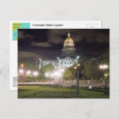 ナイトタイムビューオブコロラド州キャピトル ポストカード (正面/裏面)