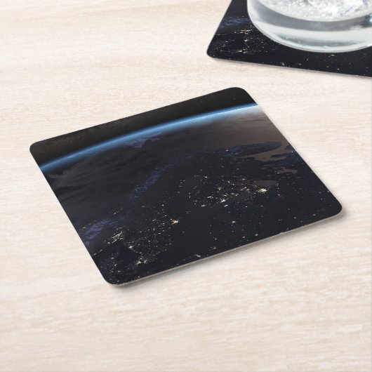 ナイトタイムファーノーザンヨーロッパ スクエアペーパーコースター (アングル)