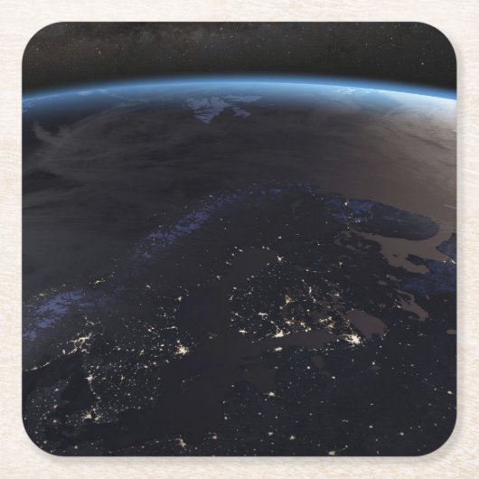 ナイトタイムファーノーザンヨーロッパ スクエアペーパーコースター (正面)