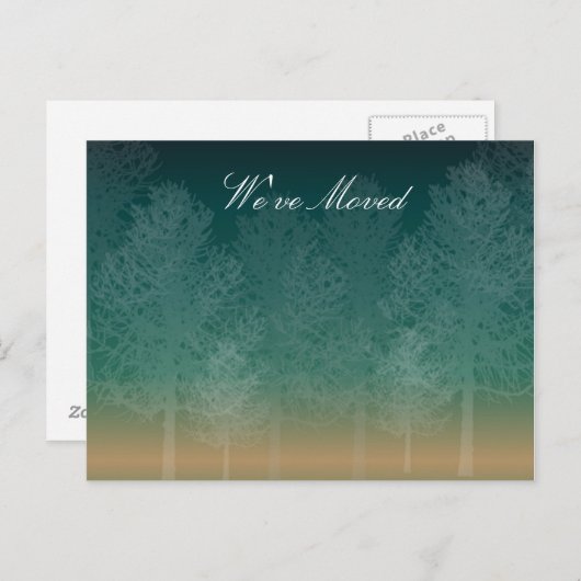 ナイトタイムフォレスト引っ越しました 案内ポストカード (正面/裏面)