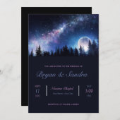 ナイトタイムフォレスト結婚式招待状 招待状 (正面/裏面)