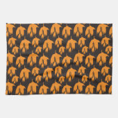 ナイトタイムブルームライド – シームレスなハロウィーンパターン キッチンタオル (横)