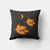 ナイトタイムブルームライド – シームレスなハロウィーンパターン クッション (裏面)