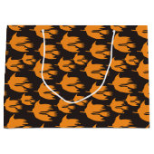 ナイトタイムブルームライド – シームレスなハロウィーンパターン ラージペーパーバッグ (正面)