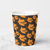 ナイトタイムブルームライド – シームレスなハロウィーンパターン。 紙コップ (裏面)