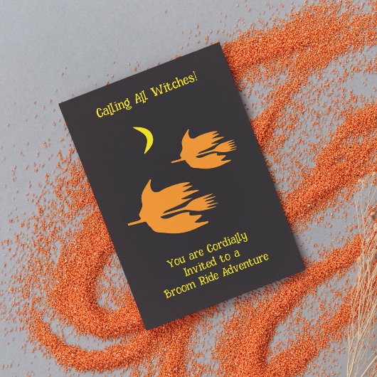 ナイトタイムブルームライド – ハローウィンパーティ招待状。 招待状