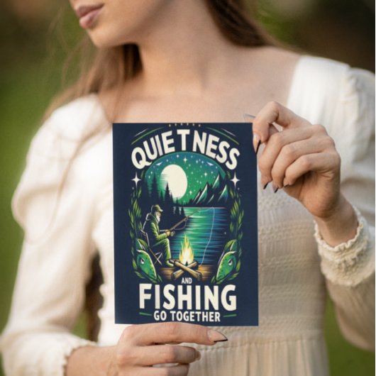 ナイトタイム魚釣りセレニティ ポストカード