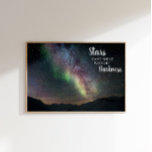 ナイトタイ感動的ムオーロラノーザンライト ポスター<br><div class="desc">星空と文字に感動的おけるオーロラの写真を使ったポスター、「星は暗闇なしでは輝けない」と。</div>