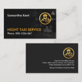 ナイトタクシーシティライト《写真》ぼけ味 名刺 (正面/裏面)