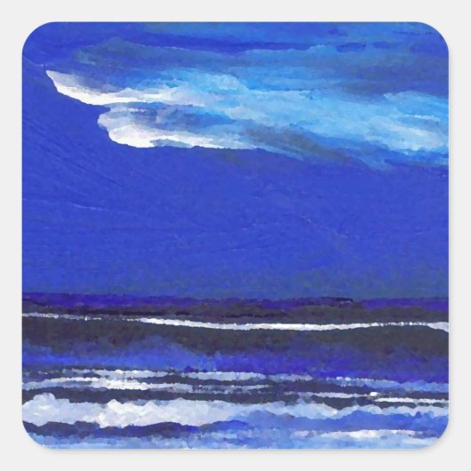 ナイトダンスクリケットディーヌ海アート スクエアシール (正面)