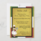 ナイトディイタリアンナーパーティの招待状 招待状 (正面)