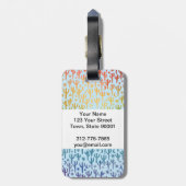 ナイトデザートカクティレインボーブルーパタン水彩 ラゲッジタグ (裏面縦)