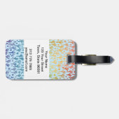 ナイトデザートカクティレインボーブルーパタン水彩 ラゲッジタグ (裏面横)