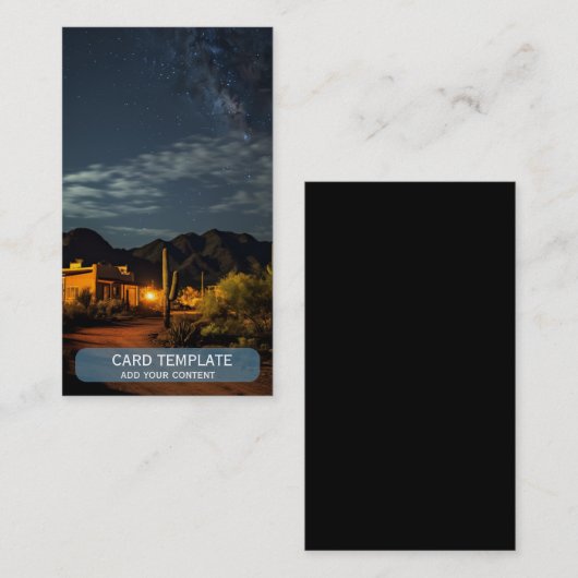 ナイトデザートサウスウエストサンセットビジネスカード 名刺 (正面/裏面)