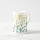 ナイトデザートサグアーロサボス金ゴールドグリーンウォーター色 ボーンチャイナマグカップ (正面右)