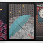 ナイトトリフォールドカード 三つ折りカード (内部中)