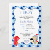 ナイトドラゴンベビーシャワー招待状 招待状 (正面/裏面)