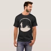 ナイトハイキング 星 山々 Tシャツ (正面フル)