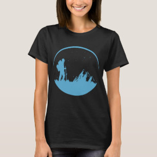 ナイトハイキング 星 山々 Tシャツ