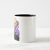 ナイトハロウィーンムーンキャットツリーアウトアウトアウルこうもり ツートーンマグカップ (中央)