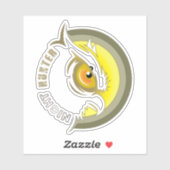 ナイトハンター | 4"x 4"ステッカー – 光沢(透明) シール (シート)