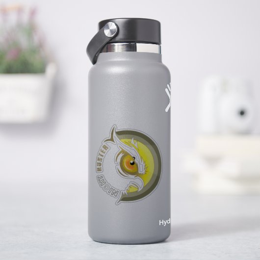 ナイトハンター | 4"x 4"ステッカー – 光沢(透明) シール (HydroFlask)