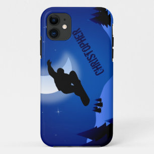 ナイトパーソナライズされたスノーボードiPhone 5ケース iPhone 11 ケース
