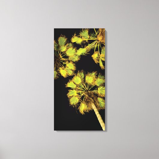 ナイトパームツリー16x32インチ キャンバスプリント (正面)