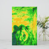 ナイトビジョンライオンアート蛍光プリント 便箋 (スタンド正面)