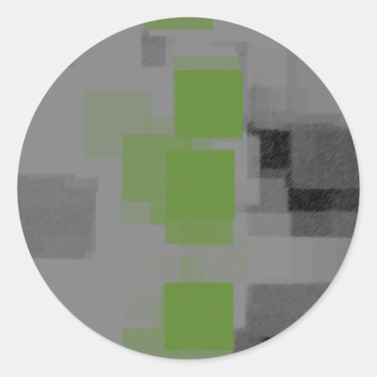 「ナイトビジョン」幾何学的抽象芸術 ラウンドシール (正面)