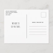 ナイトビッお洒落グムーンランドスケープ誕生日 インビテーションポストカード (裏面)