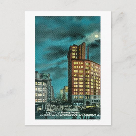 ナイトビューアップカーニーセントアットクロニクルビル ポストカード (正面)