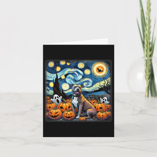 ナイトピットブルハロウィーン カード (正面)