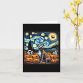 ナイトピットブルハロウィーン カード (黄色い花)