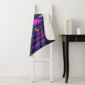 ナイトピンクパープルガールズの恐竜パーソナライズされた シェルパブランケット (インサイチュ)