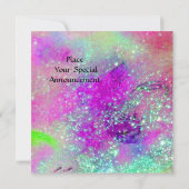 ナイトピンクパープルブルースパークルの馬のライダー 招待状 (裏面)