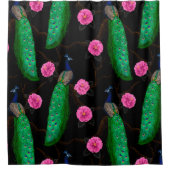 ナイトピーコック庭園 シャワーカーテン (正面)