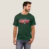 ナイトファイヤーレッドカー面白い Tシャツ (正面フル)