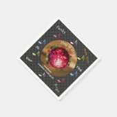 ナイトフィーバーディスコワーズ&ディスコボール卒業 スタンダードカクテルナプキン (角)