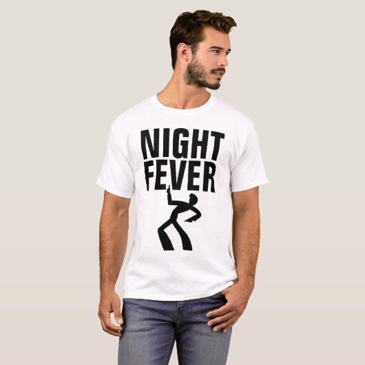 ナイトフィーバー ディスコ ダンス ヴィンテージ Tシャツ (正面フル)