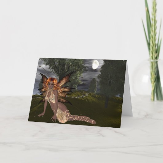 ナイトフェアリーデザイン1 -ファンタジーグリーティングカード シーズンカード (正面)
