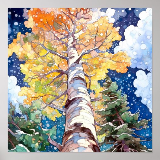 ナイトフォレストランドスケープホームデコールポスター ポスター (正面)